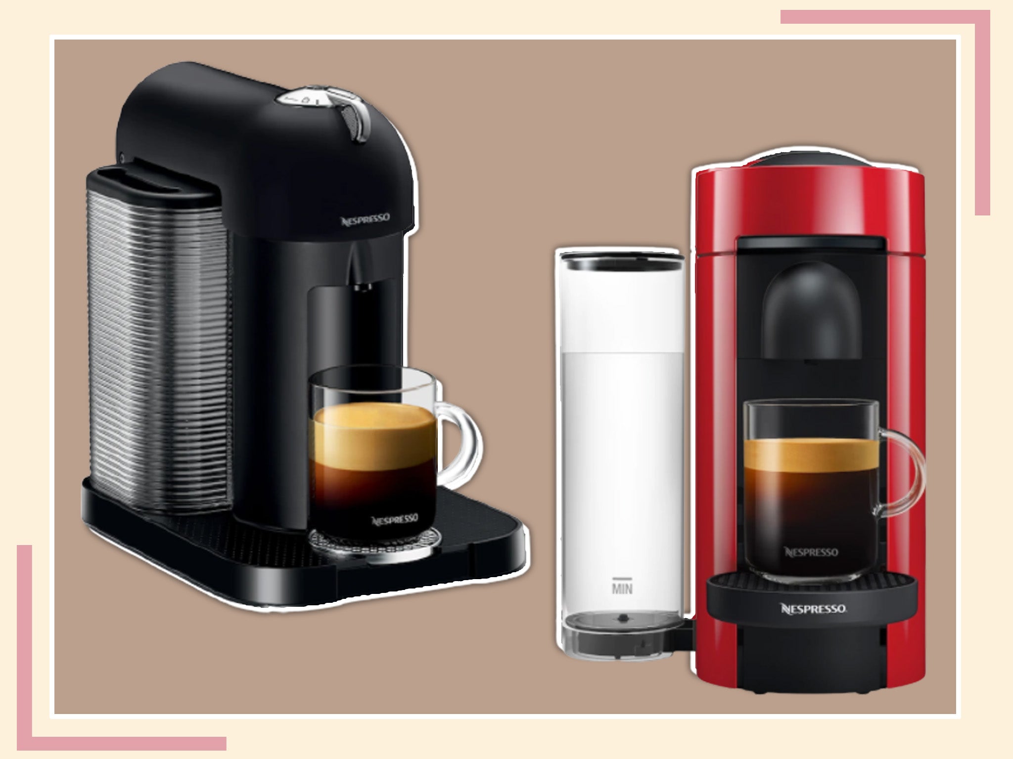 Nespresso coffee machine with deals milk frother